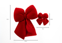 Velvet Plush Bow - Red