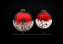 Snowy Dark Red Ornament