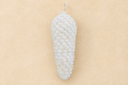 Crystal Beaded White Pinecone