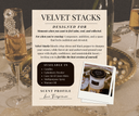 Description card for Velvet Stacks.