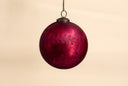 Red Antique Etched Glass Ornament