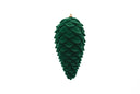 Emerald Flocked Pinecone Ornament