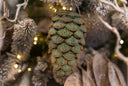 Frosted Green Pinecone Glass Ornament