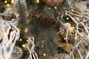 Pine Spray w/ Glittered Pinecones