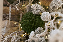 Green Petal Leaf Ball Ornament