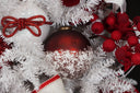 Snowy Dark Red Ornament