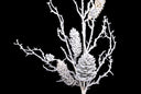 White Pinecone & Twig Spray