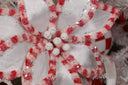 Candy Frosted Poinsettia Pick