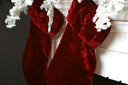 Maroon Velvet Stocking