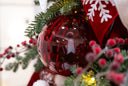 Transparent Red Stripe Ornament