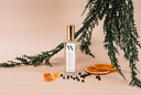 Mini Air & Linen Mist with decorative elements on a beige background