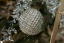 Sage Green Mercury Glass Hobnail Ornament