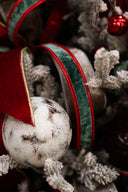 Red Velvet Ribbon with Green Trim
