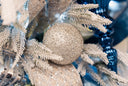 Silver Glittered Ornament