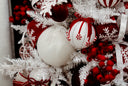 Large Glittered White Ornament