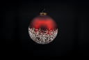 Snowy Dark Red Ornament