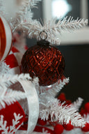 Diamond Pattern Garnet Ornament