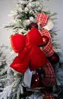 Velvet Plush Bow - Red