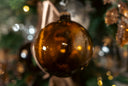 Amber Glass Ornament Set