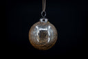 Gold Crackle Glass Ornament Set