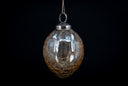 Gold Crackle Glass Ornament Set