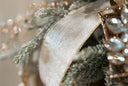 Gold Edged White Velvet Ribbon