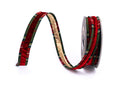 Red Velvet, Metallic, & Plaid Trim Ribbon