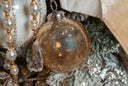 Gold Crackle Glass Ornament Set
