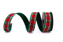 Red & Green Plaid Dupion Ribbon 1.5"x10yds
