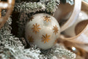 Etched Gold Star Ivory Ornament