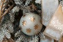 Etched Gold Star Ivory Ornament