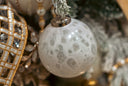 White Bubble Glass Ornament