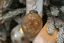 Gold Crackle Glass Ornament Set
