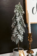 Potted Flocked Pine Tree