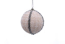 Diamond Yarn Ball Ornament - Ivory