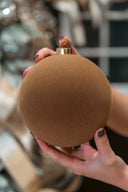Chestnut Flocked Ornament