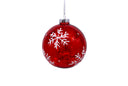 Transparent Red Snowflake Ornaments (Set of 3)