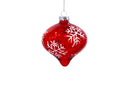 Transparent Red Snowflake Ornaments (Set of 3)