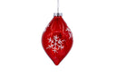 Transparent Red Snowflake Ornaments (Set of 3)