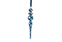 Blue & Clear Glass Finial Ornament