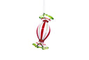 Red & Green Glass Candy Ornaments