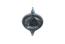 Dark Blue Mercury Glass Ornaments (Set of 2)