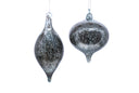 Dark Blue Mercury Glass Ornaments (Set of 2)