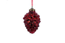 Red Glass Pinecone Ornament