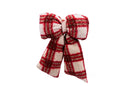 Plaid Boucle Bow