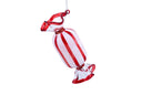 Hand-Painted Red & White Glass Candy Ornaments