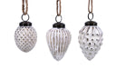Assorted Mini Whitewashed Mercury Glass Ornaments (Set of 12)