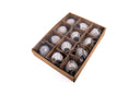 Assorted Mini Whitewashed Mercury Glass Ornaments (Set of 12)