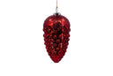 Red Mercury Glass Pinecone Ornament