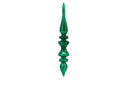 Green Glass Drop Finial Ornaments (Set of two)